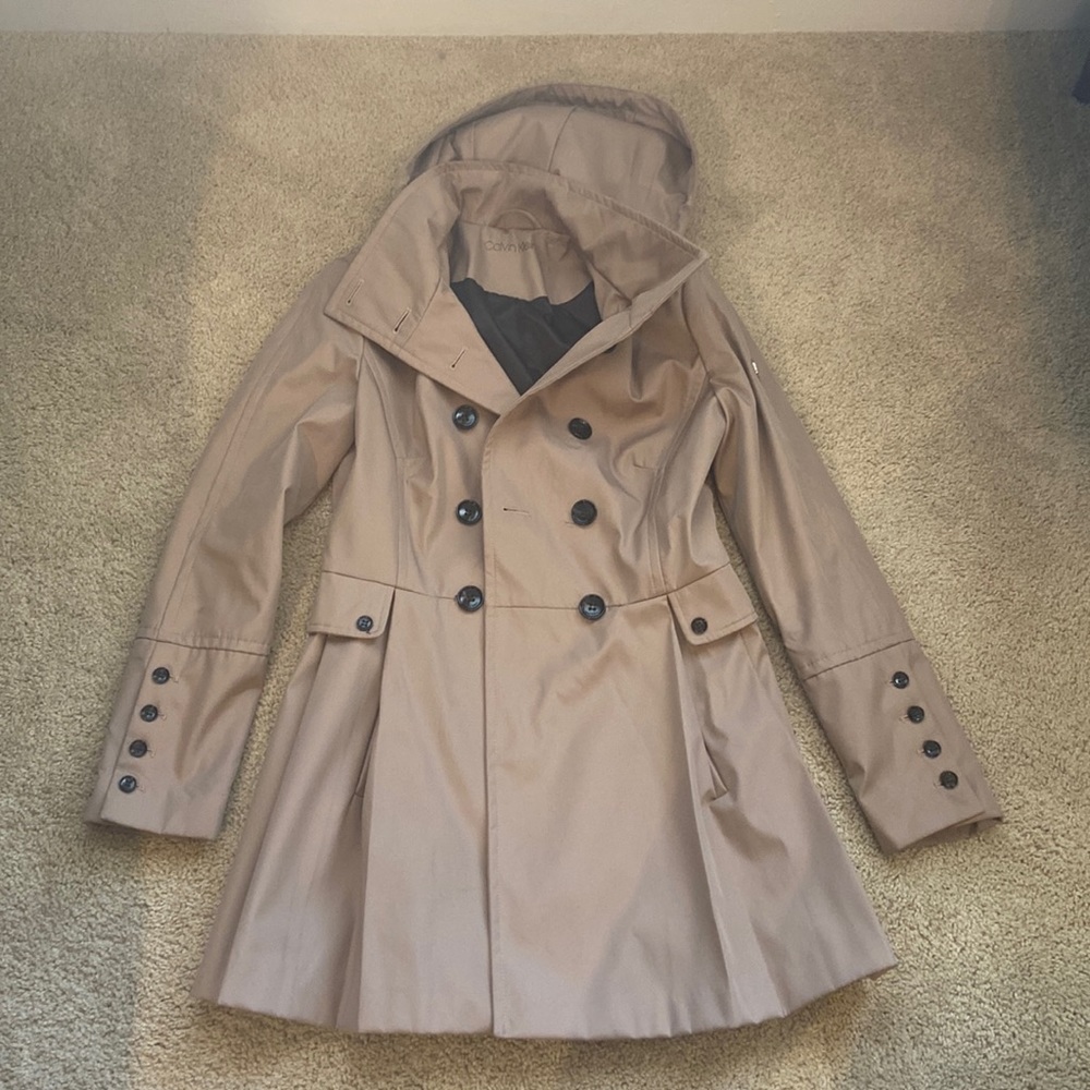 Calvin Klein Hooded Trench Coat